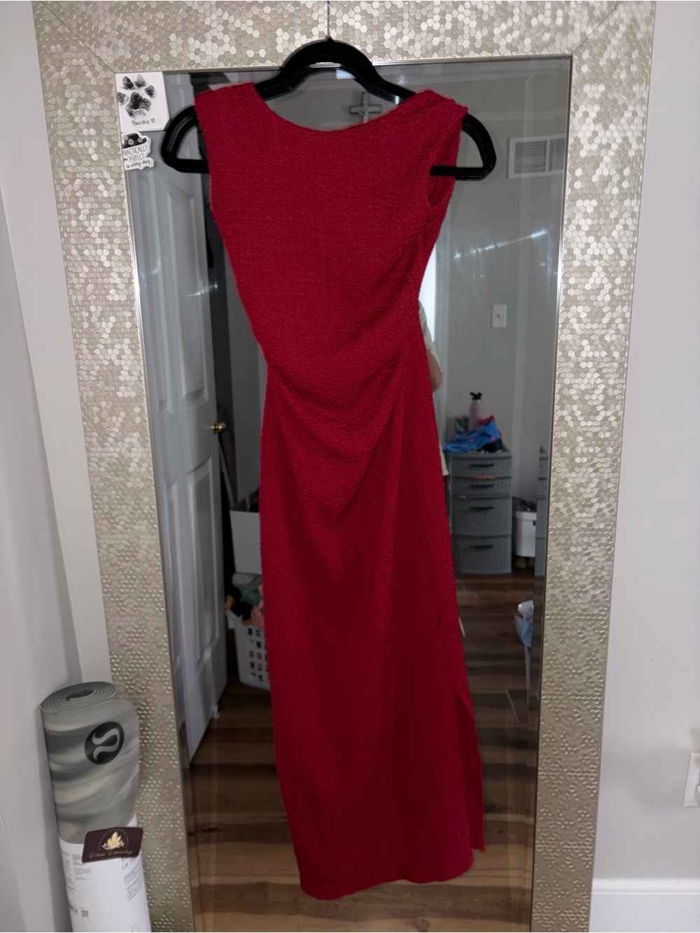 See You Monday Red Sleeveless Maxi Dress